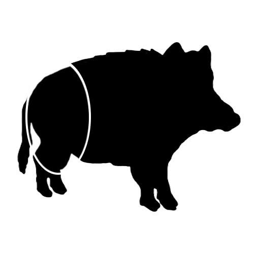 Wildschwein, “Frischling” Keule am Knochen
