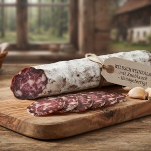 Wildschwein Salami mit Knoblauch ca. 190-200g