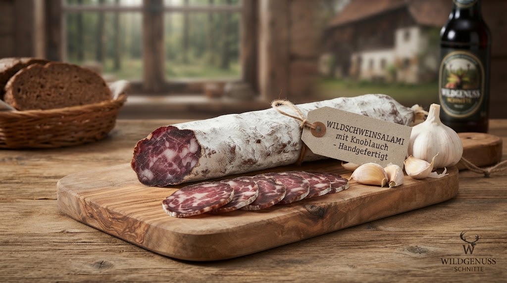 Wildschwein Salami mit Knoblauch ca. 190-200g